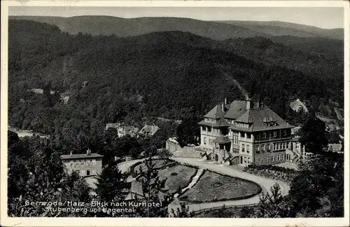 Ak Gernrode Quedlinburg im Harz, Kurhotel Stubenberg, Hagental