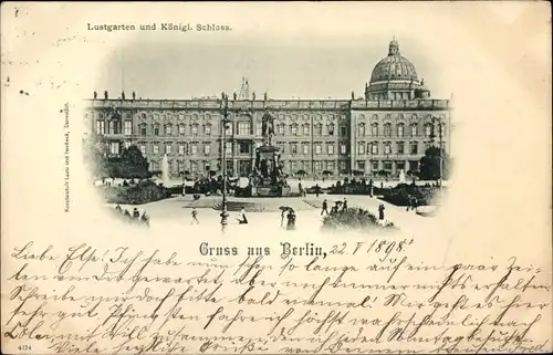 Ak Berlin Mitte, Lustgarten, Königl. Schloss