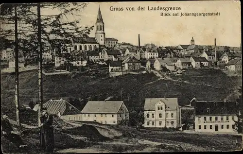Ak Johanngeorgenstadt im Erzgebirge, Teilansicht