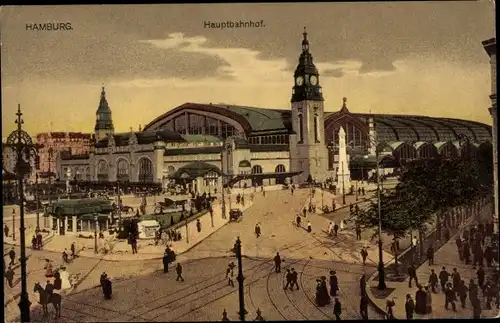 Ak Hamburg Mitte Sankt Georg, Hauptbahnhof