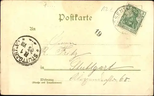 Litho Comburg Schwäbisch Hall in Württemberg, Schloss Comburg, Einkorn