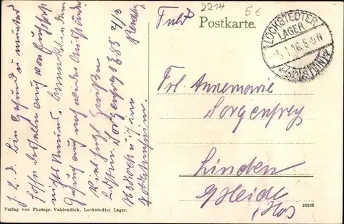 Ak Lockstedt in Holstein, Lockstedter Lager, Geschützpark, Armeekorpsstein