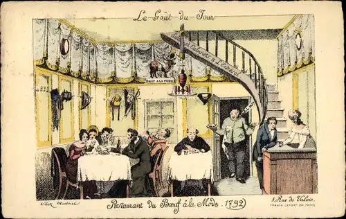Künstler Ak Paris, Restaurant du Boeuf à la Mods, 1792