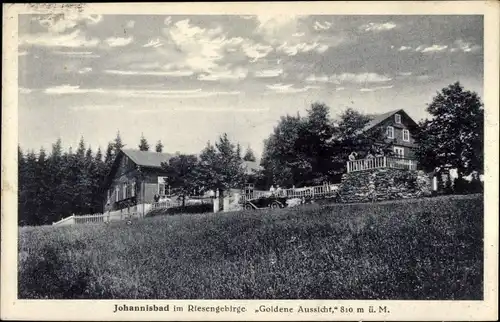 Ak Janské Lázně Johannisbad Riesengebirge Region Königgrätz, Goldene Aussicht