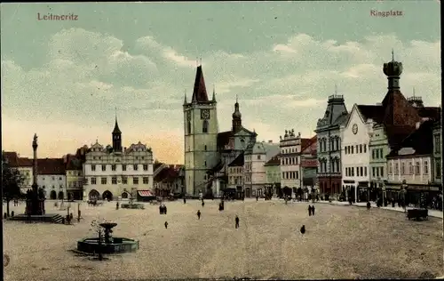 Ak Litoměřice Leitmeritz Region Aussig, Ringplatz