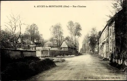 Ak Auchy la Montagne Oise, Rue d'Amiens