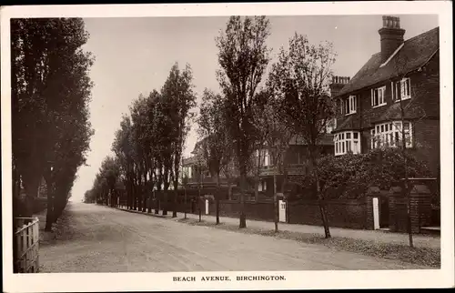 Ak Birchington on Sea Kent England, Beach Avenue