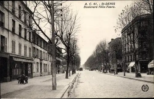 Ak Saint Denis Son Saint Denis, Boulevard Felix-Faure