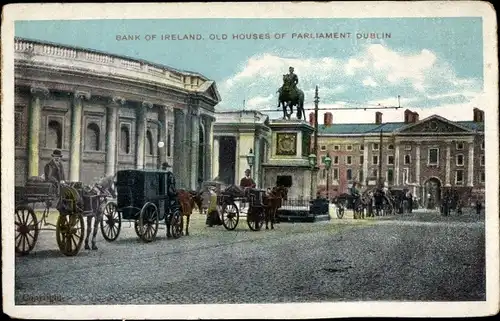 Ak Dublin Irland, Bank of Ireland, Old Houses of Parliament