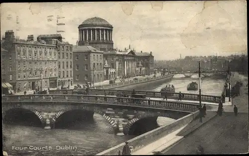 Ak Dublin Irland, vier Gerichte