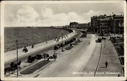 Ak Alexandria Ägypten, Strandpromenade