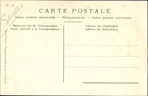 Präge Wappen Passepartout Ak Rheinfall Kanton Schaffhausen, Wasserfall
