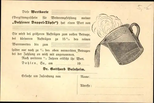 Ak Dahlen in Sachsen, Dahlener Doppeltöpfe, Dr Gotthard Bulnheim