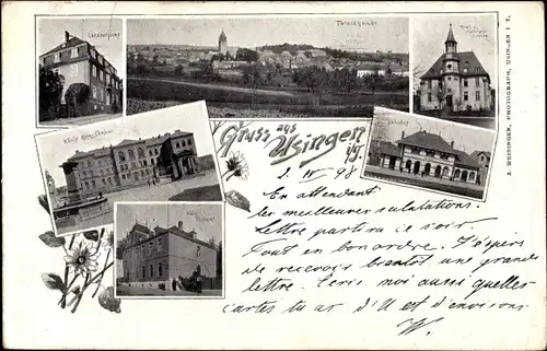 Ak Usingen im Taunus Hessen, Seminar, Bahnhof, Postamt, Gesamtansicht