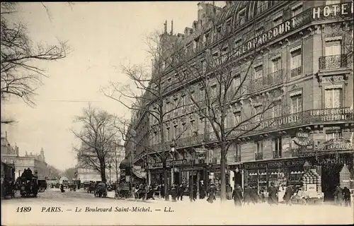 Ak Paris V., Boulevard Saint Michel, Grand Hotel d'Harcourt
