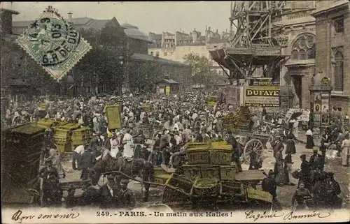 Ak Paris Louvre, Un matin aux halles