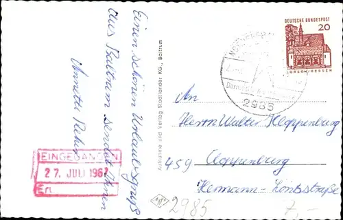 Ak Insel Baltrum Niedersachsen, MS Baltrum I., Abendstimmung, Badestrand, Inselglocke