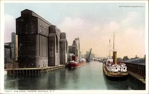 Ak Buffalo New York USA, Canal Harbor