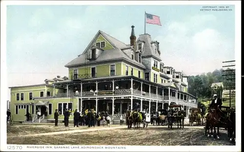 Ak Saranac Lake New York USA, Riverside Inn, Adirondack Mountains