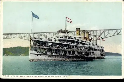 Ak USA, Washington Irving passiert die Poughkeepsie Bridge
