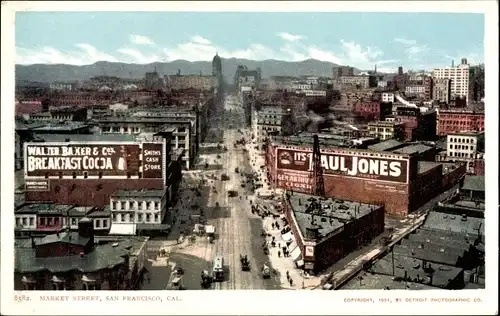 Ak San Francisco Kalifornien USA, Market Street