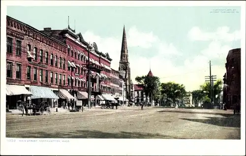 Ak Northampton Massachusetts USA, Hauptstraße