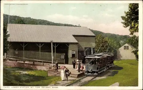 Ak Holyoke Massachusetts USA, Mount Tom Railway, Unterstation