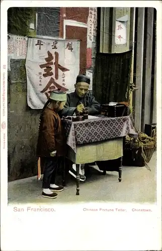 Ak San Francisco Kalifornien USA, Chinesische Wahrsagerin in Chinatown