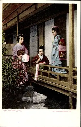 Ak San Francisco Kalifornien USA, Golden Gate Park, Japanischer Teegarten, der Liebesbrief