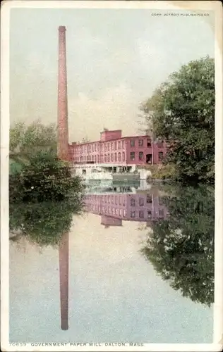 Ak Dalton Massachusetts USA, staatliche Papierfabrik