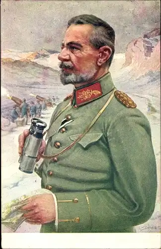 Künstler Ak Schmidt, F, General der Artillerie von Gallwitz