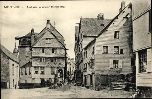 Ak Monschau Montjoie in der Eifel, Austraße, unterer Mühlenberg