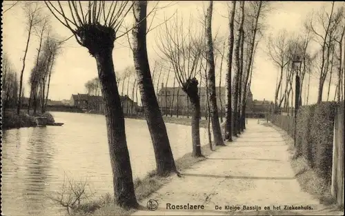 Ak Roeselare Roeselaere Westflandern, Das kleine Dok und das Hospital