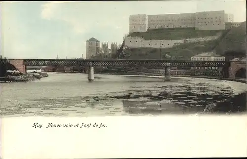 Ak Huy Wallonien Lüttich, Neuve voie, Pont de fer