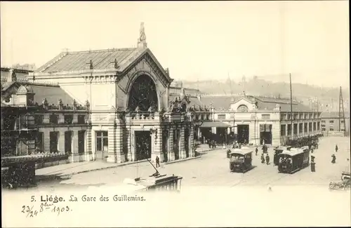 Ak Liège Lüttich Wallonien, Bahnhof Guillemins