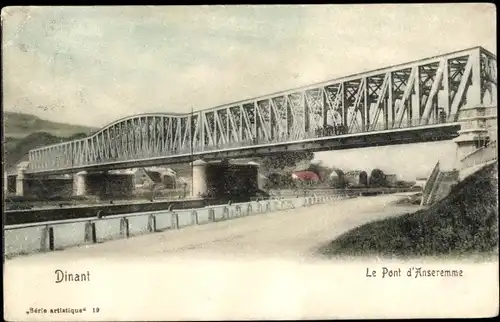 Ak Dinant Wallonien Namur, Die Anseremme-Brücke