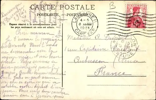 Ak Les Avants Montreux Kanton Waadt, Grand Hôtel des Avants im Winter