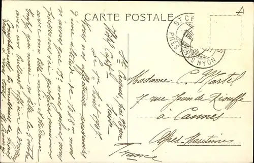 Ak Saint Cergue Kanton Waadt, Panorama und Mont Blanc