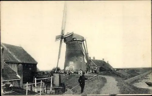 Ak Stavenisse Zeeland Niederlande, Windmühle