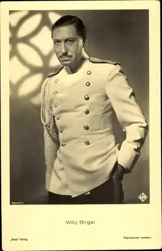 Ak Schauspieler Willy Birgel, Portrait in Uniform
