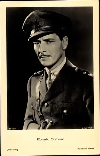 Ak Schauspieler Ronald Colman, Portrait, Uniform
