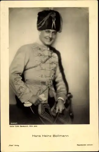 Ak Schauspieler Hans Heinz Bollmann, Portrait, Uniform