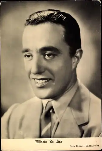 Ak Schauspieler Vittorio de Sica, Portrait