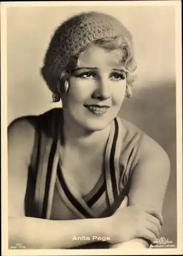 Ak Schauspielerin Anita Page, Portrait