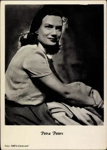 Ak Schauspielerin Petra Peters, Portrait