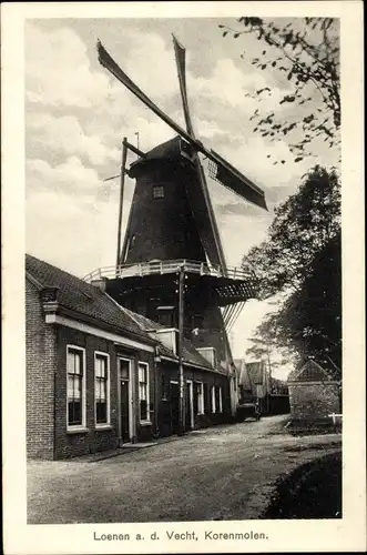 Ak Loenen Gelderland, Korenmolen