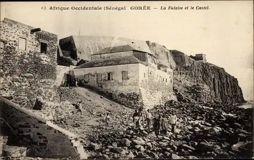 Ak Gorée Dakar Senegal, Falaise, Castel