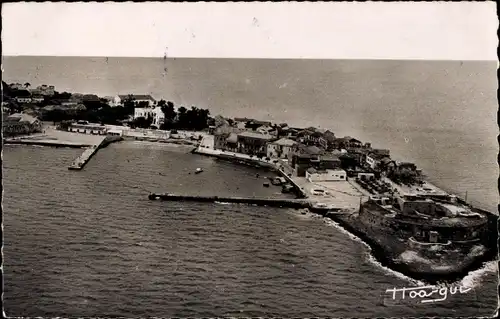 Ak Gorée Dakar Senegal, Luftaufnahme der Insel