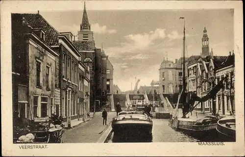 Ak Maassluis Südholland, Veerstraat