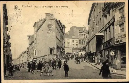 Ak Charleroi Wallonien Hennegau, Rues de la Montagne et de Dampremy